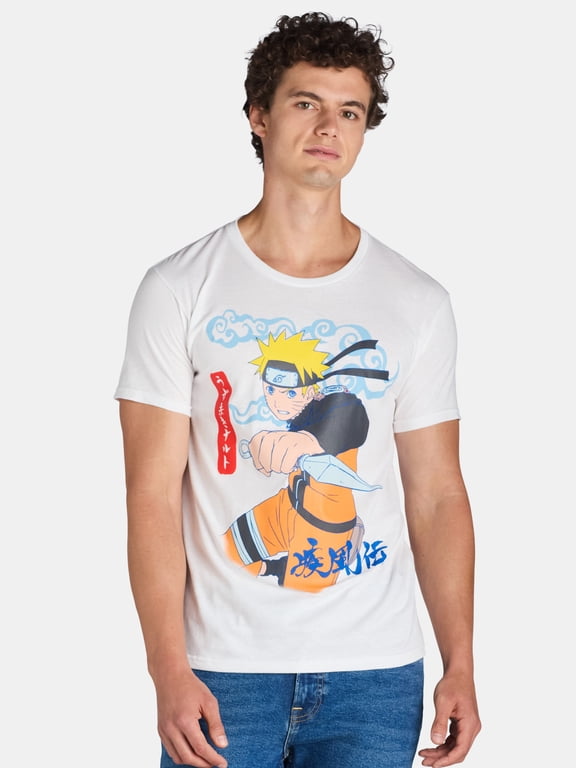 Naruto Men's & Big Men's Cotton Graphic Print Tee Shirt, Sizes S-3XL