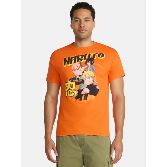Naruto Men's and Big Men's Graphic Tee with Short Sleeves, Sizes S-3XL