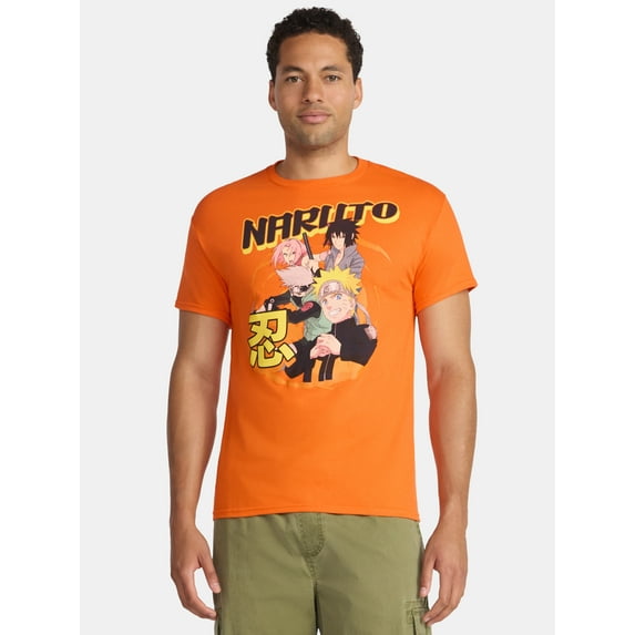 Naruto Men's and Big Men's Graphic Tee with Short Sleeves, Sizes S-3XL