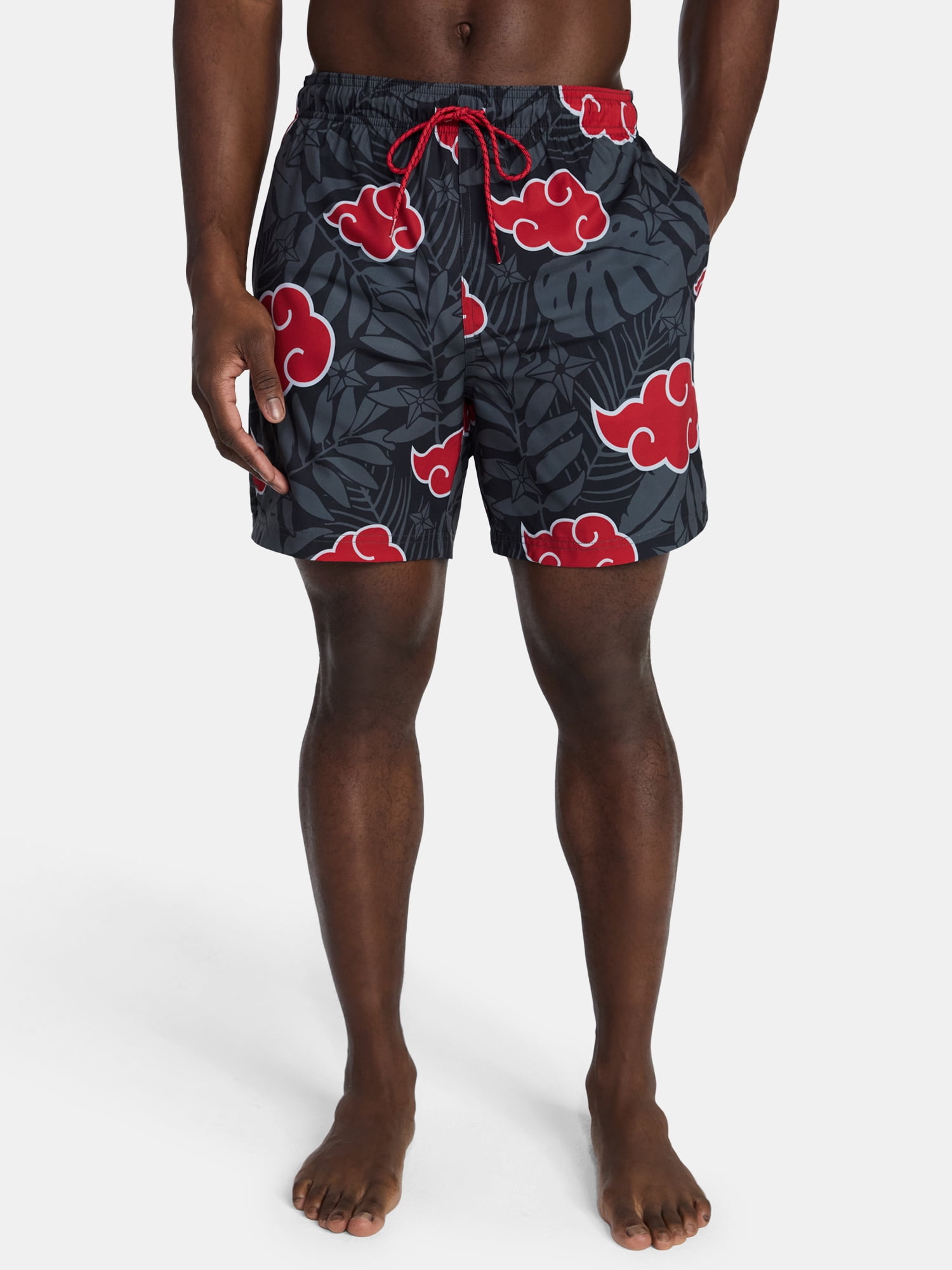 Naruto Men's and Big Men's Print Board Shorts, Sizes S-3XL