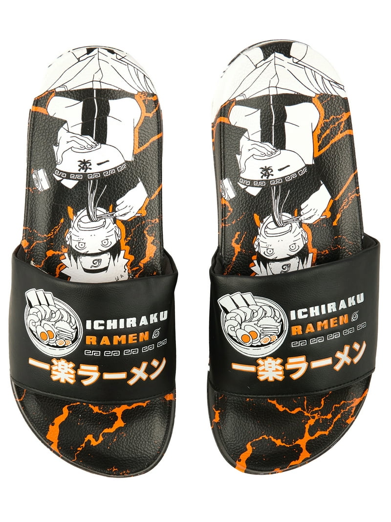 Naruto Men's Ramen Graphic Sport Slide Sandals - Casual Comfort