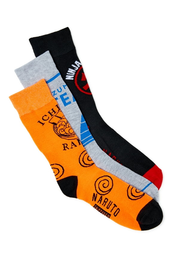 Naruto Men's Socks, 3-Pack