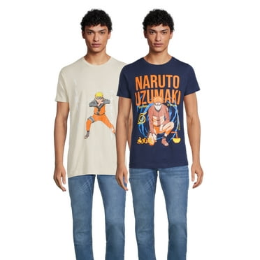Naruto Men's and Big Men's Graphic Tee Shirt, 2-Pack, S-3XL