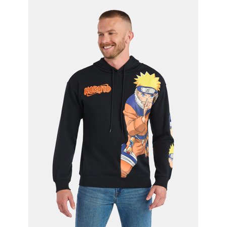 Naruto Men's and Big Men's Front and Back Graphic Hoodie, Sizes S-3XL