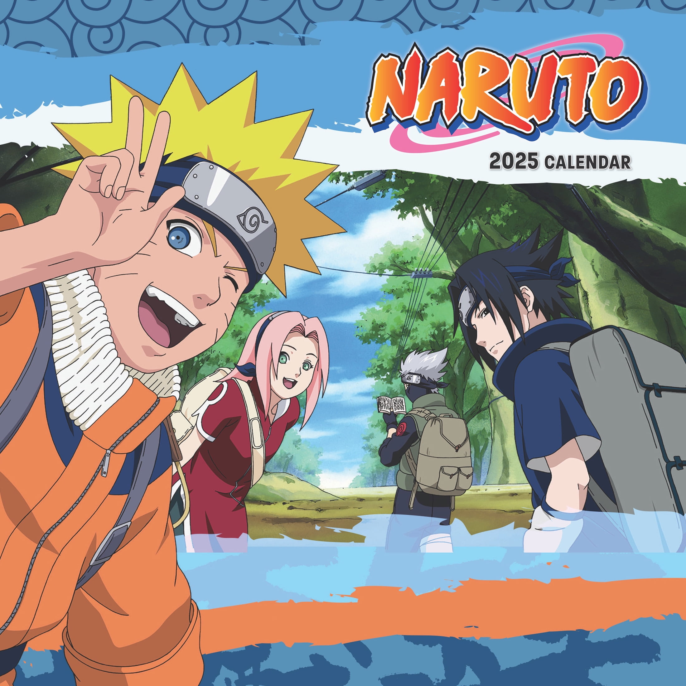Naruto OFFICIAL | 2025 12x24" (Hanging) Square Wall Calendar | Cal Ink