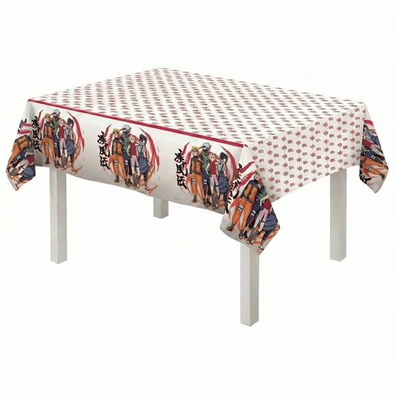 Naruto Party Tablecloths, 3 Pack Disposable Plastic Table Covers, 54” x 96”, Anime Birthday Decorations for Kids Party Supplies