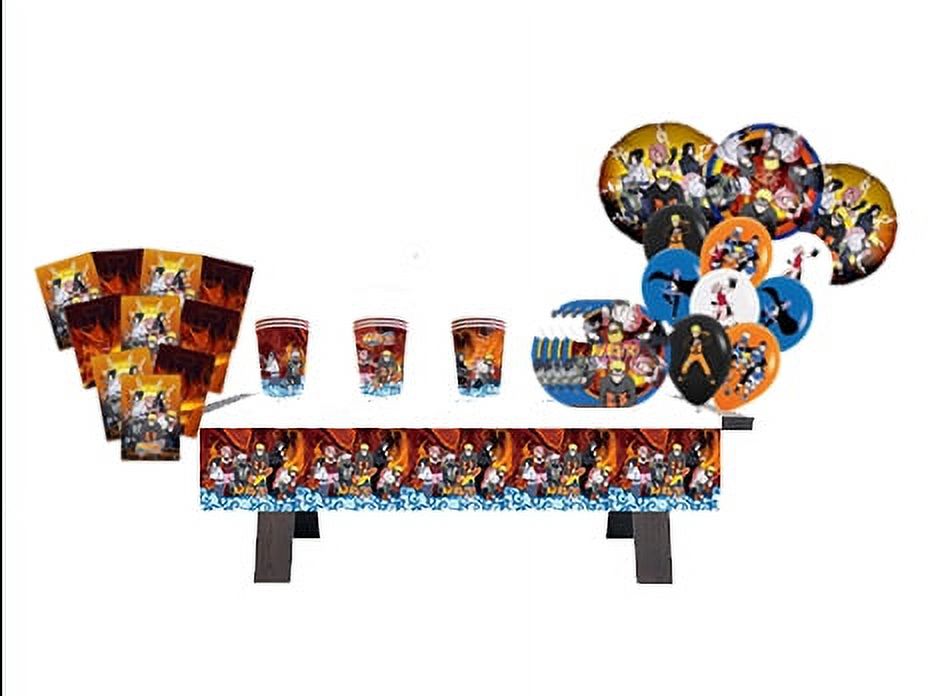 Naruto Birthday Party Kit 48 pcs Tablecloth, Plates, Cups, Candy
