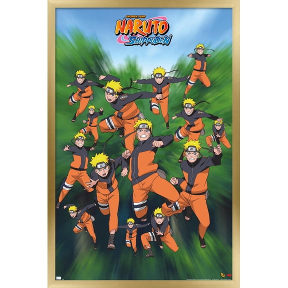 Naruto - Poses Wall Poster, 14.725" x 22.375", Framed