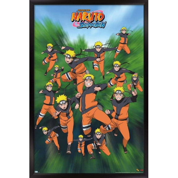 Naruto - Poses Wall Poster, 14.725" x 22.375", Framed