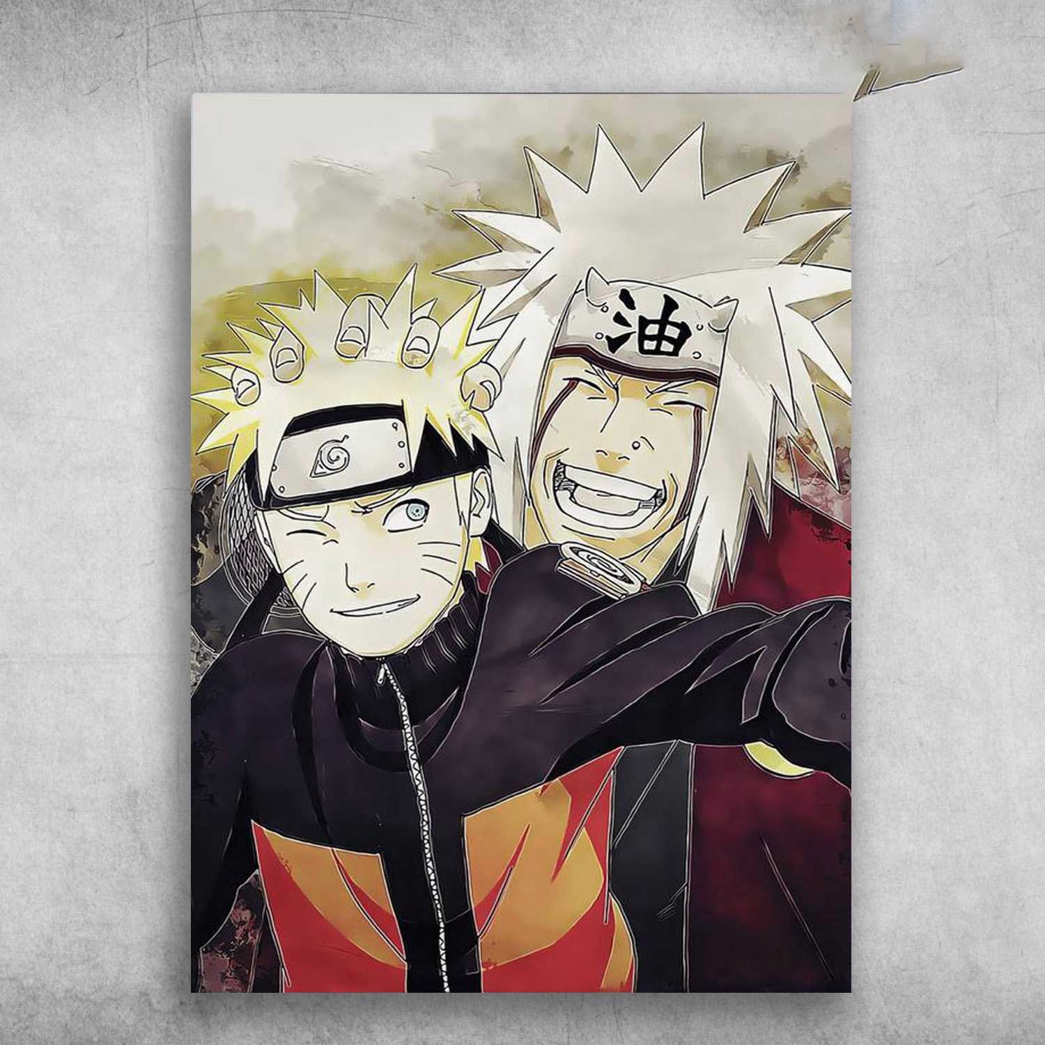 Naruto Poster - Naruto And Jiraiya, Naruto Shippuden 16 x 24 Inch  display picture 1