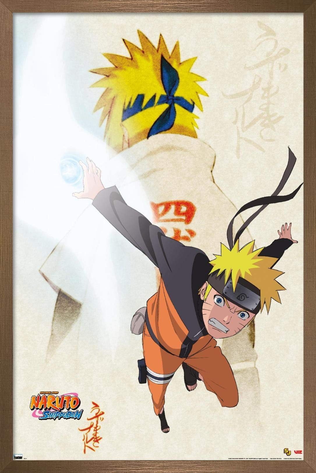 Naruto - Powers Wall Poster, 14.725" x 22.375", Framed