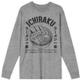 thumbnail image 1 of Naruto Ramen Anime Cartoon Mens Grey Long Sleeve Graphic Tee Shirt-S, 1 of 3