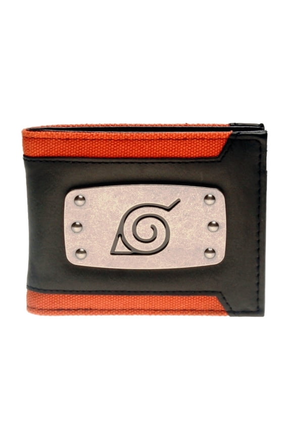 Naruto Series Leaf Logo Badge Bi-Fold Wallet