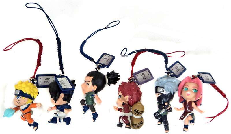 Naruto Set of 6 Phone Dangler Straps