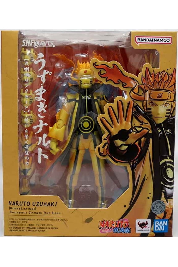 Shippuden 6 Inch Action Figure S.H. Figuarts Exclusive - Naruto Uzumaki Kurama Link Mode