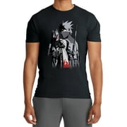 Naruto Shippuden Adult Anime Graphic T-Shirt Kakashi Story Shirt for Men Large Black