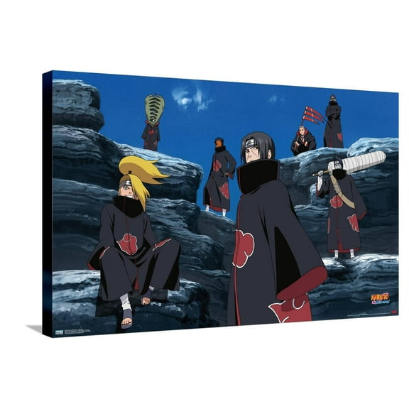 Naruto Shippuden - Akatsuki Canvas Wall Poster, 22.375" x 34"