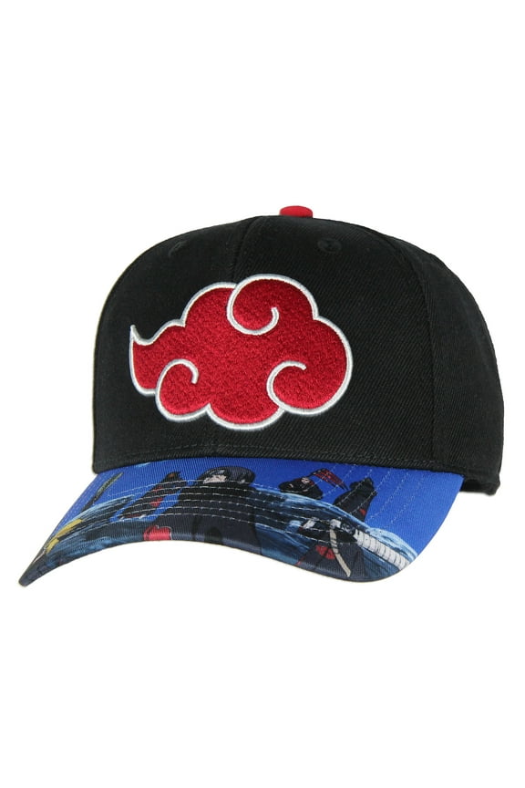 Naruto Shippuden Akatsuki Red Cloud Character Bill Adjustable Snapback Hat Cap