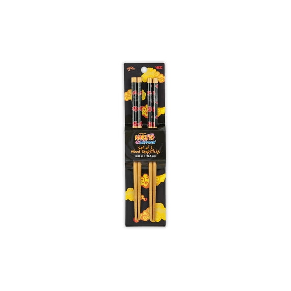 Naruto Shippuden Akatsuki Red Rain Cloud Bamboo Chopsticks | Includes 2 Sets