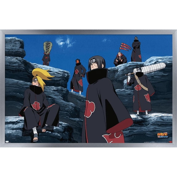 Naruto Shippuden - Akatsuki Wall Poster, 14.725" x 22.375" Framed