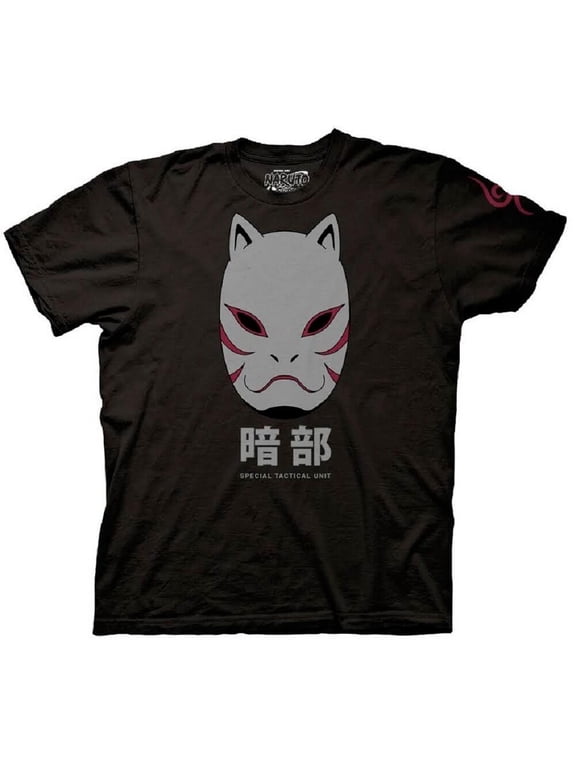 Shippuden Anbu Black Ops Mask Officially Licensed Graphic T Shirt