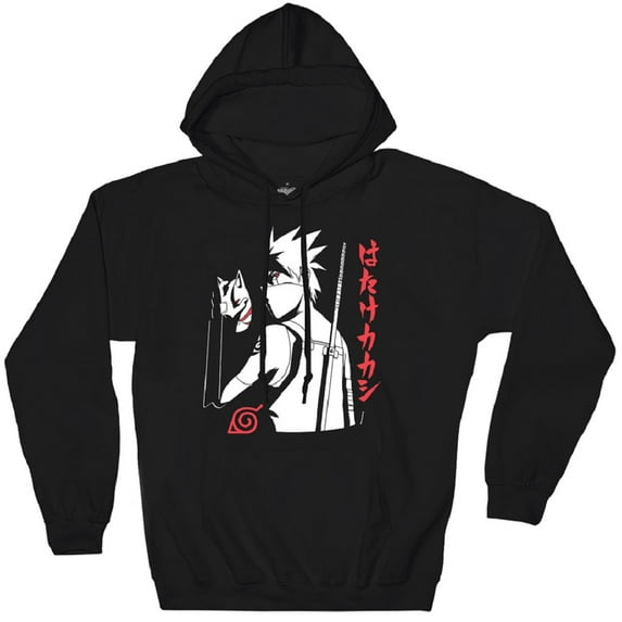 Naruto Shippuden Anbu Kakashi Sharingan Unisex Pullover Hoodie SM Black