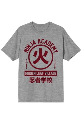 Naruto Shippuden Anime Cartoon Ninja Academy Mens Grey Graphic Tee-XXL