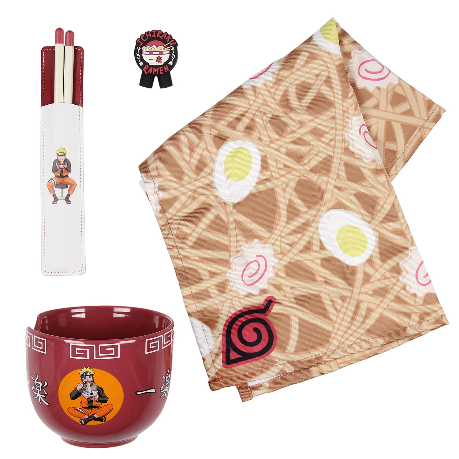 Naruto Shippuden Anime Ichiraku Ramen Noodle Bowl Bundle With