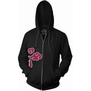 Naruto Shippuden Anti Leaf Clouds Akatsuki Anime Licensed Adult Hoodie Medium Black