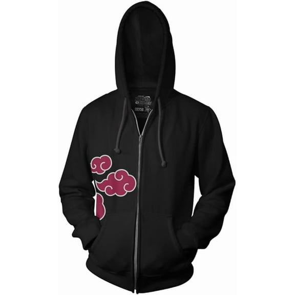 Naruto Shippuden Anti Leaf Clouds Akatsuki Anime Licensed Adult Hoodie Small Black