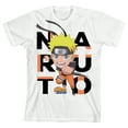 thumbnail image 1 of Naruto Shippuden Big Letters Title Logo Youth White Graphic Tee-Large, 1 of 7
