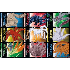 Naruto Shippuden - Biju Grid Wall Poster, 22.375" x 34"