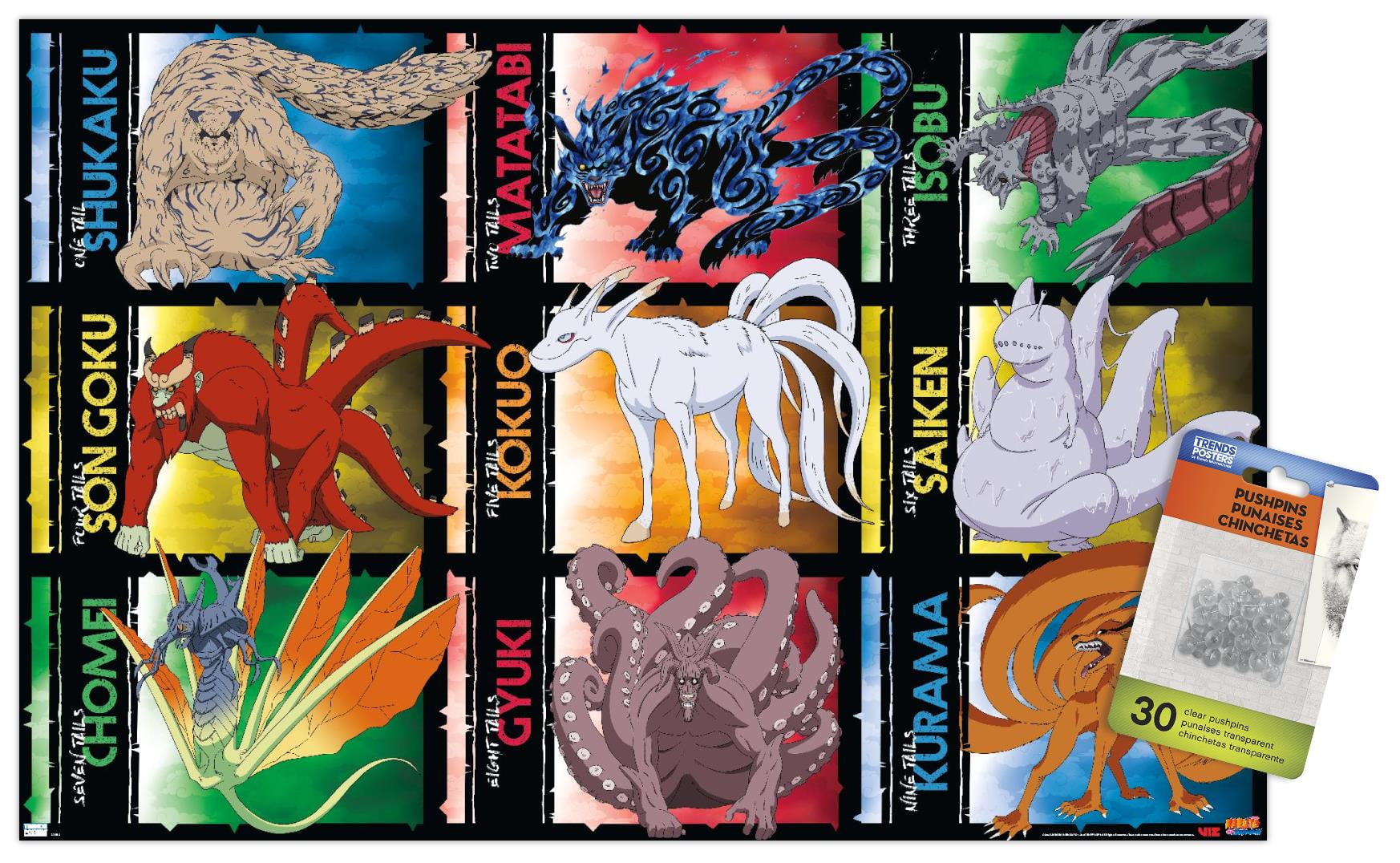Naruto Shippuden - Biju Grid Wall Poster, 14.725