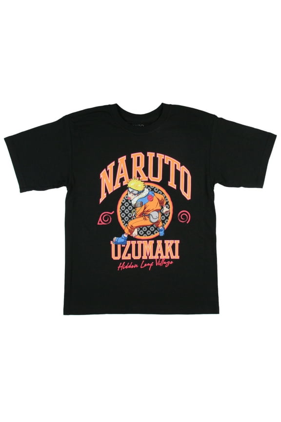 Naruto Shippuden Boys' Uzumaki Hidden Leaf Village Licensed T-Shirt