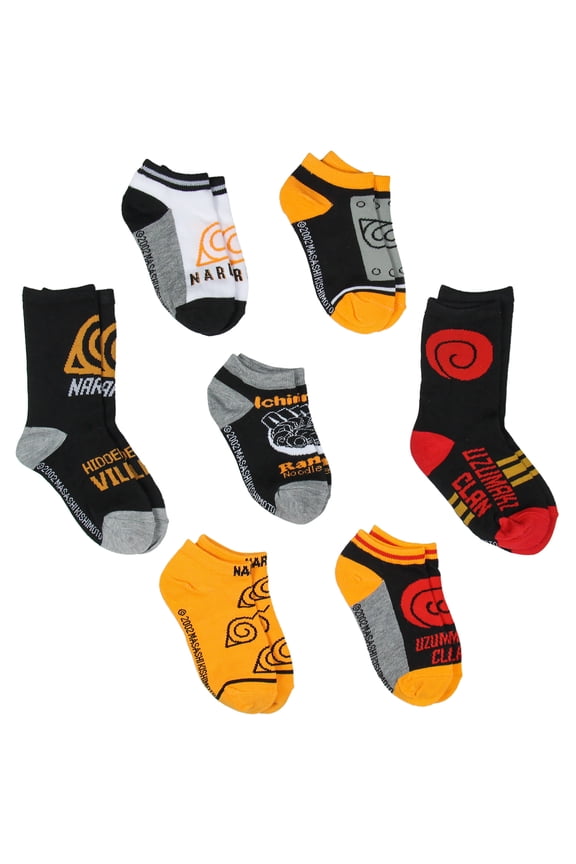 Naruto Shippuden Youth Week Of Socks Uzumaki Clan And Symbols 7 Pairs Of Socks