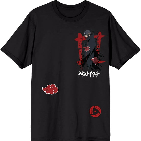 Naruto Shippuden Character Men's Black Graphic Tee-X-Large