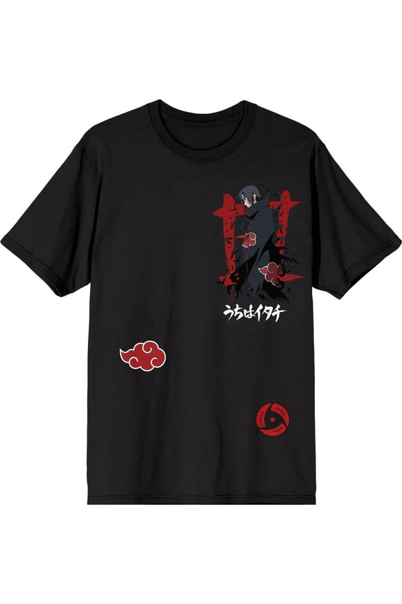 Naruto Shippuden Character Men's Black Graphic Tee-X-Large