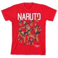 thumbnail image 1 of Naruto Shippuden Character Shadow Clone Squad Art Youth Boys Red Graphic Tee-M, 1 of 3