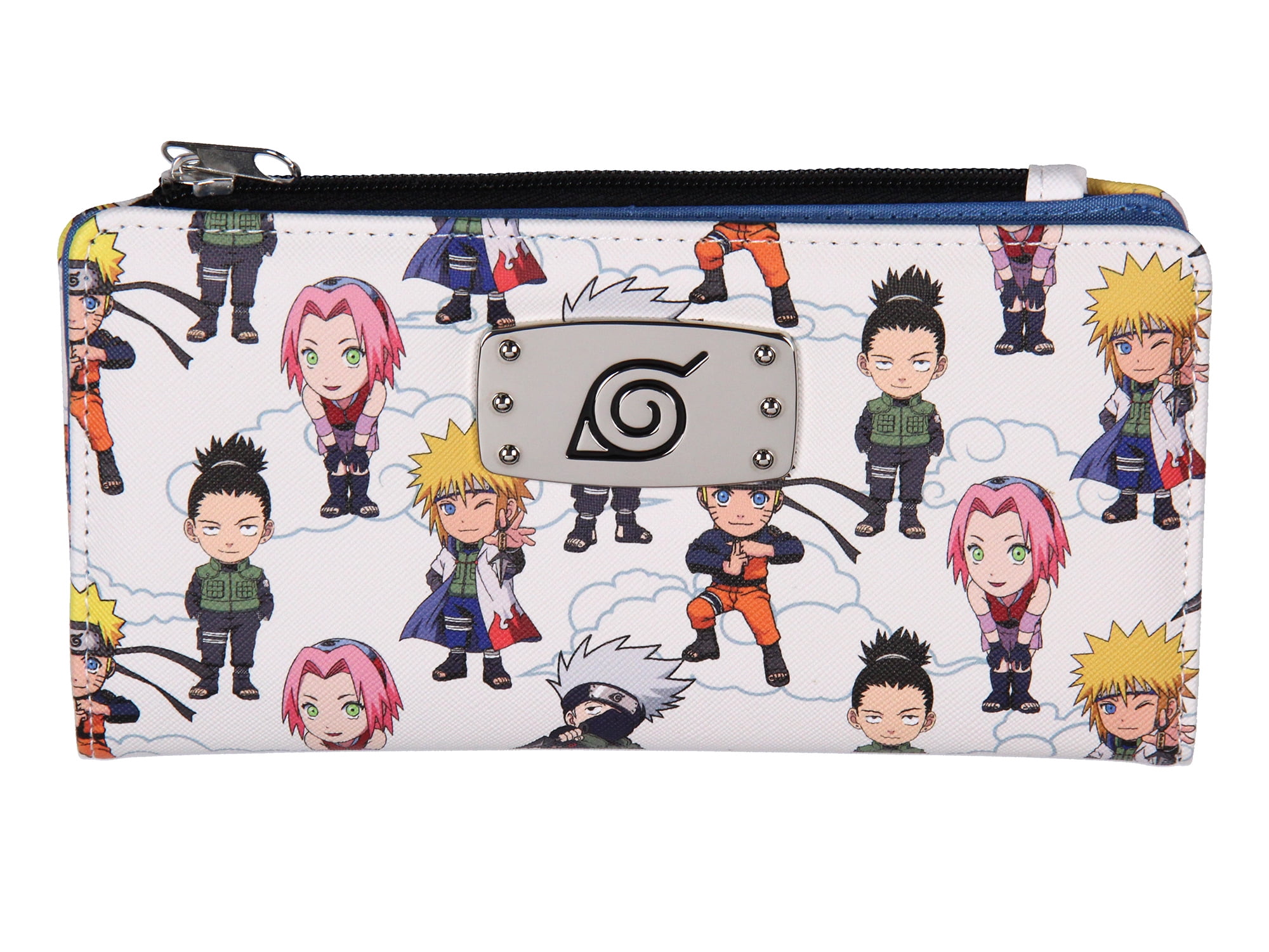 Naruto Shippuden Chibi Figures Snap Closure Faux Leather Wallet