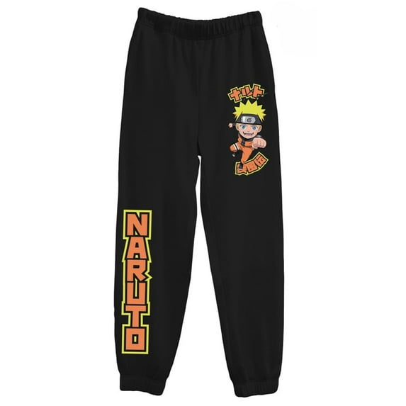 Naruto Shippuden Chibi Naruto Kanji Womens Fleece Jogger Sweatpants Officially Licensed Sizes S-XL