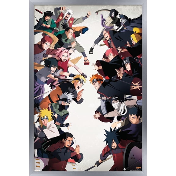 Naruto Shippuden - Face-Off Wall Poster, 22.375" x 34" Framed