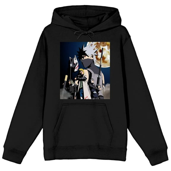 Naruto Shippuden Full Moon Hokage Clan Character Art Men's Black Sweatshirt-6XL