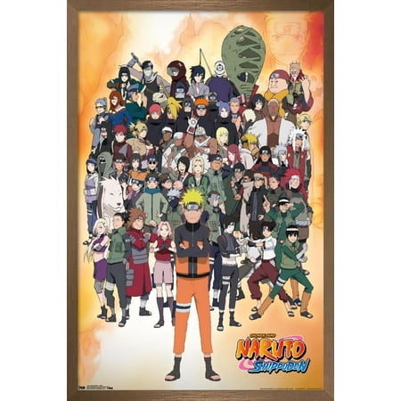 Naruto Shippuden - Group Wall Poster, 22.375" x 34", Framed