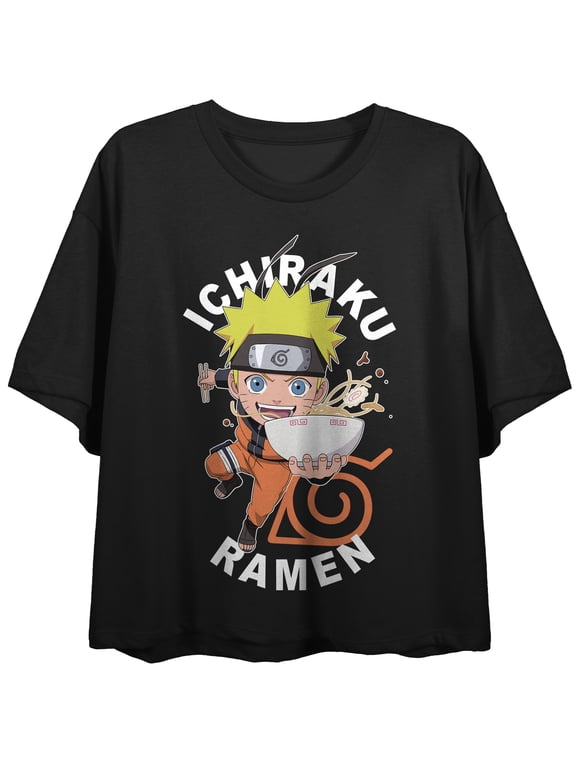 Naruto Shippuden Ichiraku Ramen Women's Black Crop-XXL