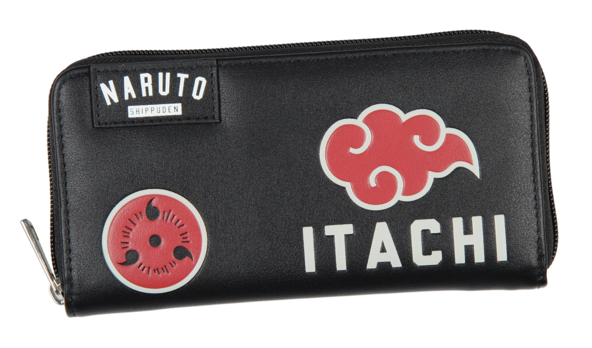 SEVEN TIMES SIX Naruto Shippuden Itachi Uchiha Akatsuki Red Cloud Mangekyo Sharingan Zip Around Wallet