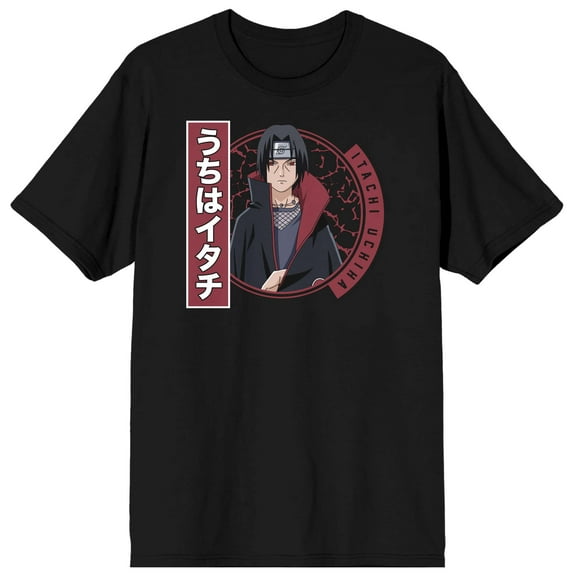 Naruto Shippuden Itachi Uchiha Men's Black T-shirt-Small
