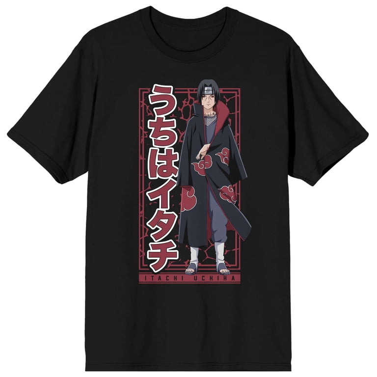 Naruto Shippuden Itachi Uchiha Men's Black T-shirt-XXL - Walmart.com