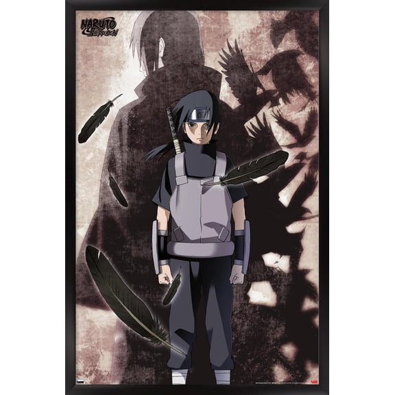 Naruto Shippuden - Itachi Uchiha Wall Poster, 14.725" x 22.375" Framed