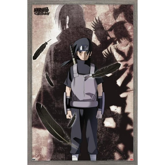 Naruto Shippuden - Itachi Uchiha Wall Poster, 22.375" x 34" Framed