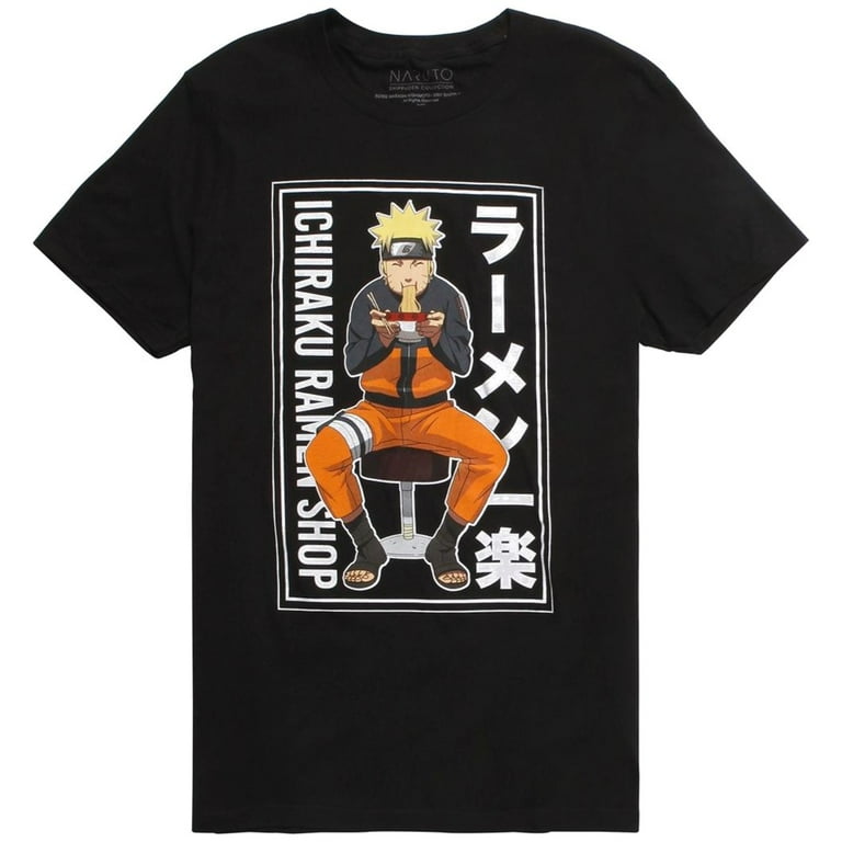 Naruto Shippuden Anime Characters Black T-Shirt Men's MEDIUM